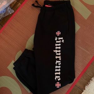 Supreme x Independent Black Sweat Pants